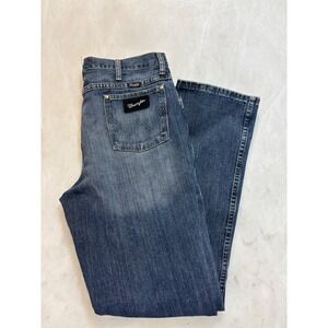 Wrangler Mens Jeans 33x34 Dark Wash Straight Leg‎ Denim Pants